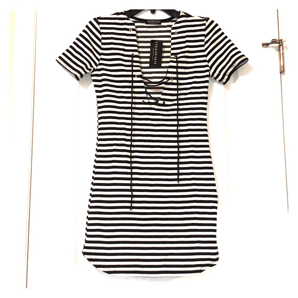 Black and white minidress